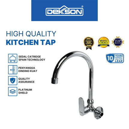 Kitchen Tap Wall Dekkson KTW 8632 Keran Sink Angsa Cuci Piring KTW 8632