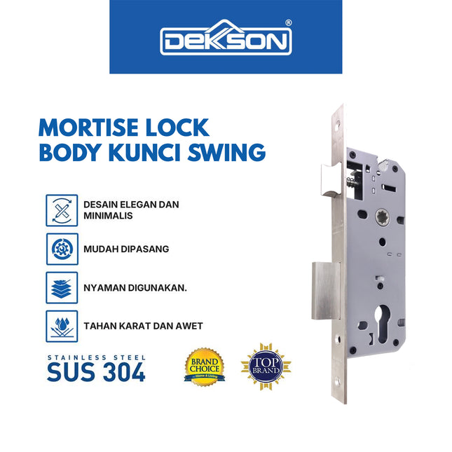 Body Kunci Dekson Dekkson MTS IL DL 8485 SSS Mortise Lock Swing