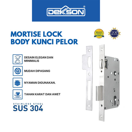 Mortise Lock Pelor Dekson Dekkson MTS RL DL 8585 SSS Body Kunci Pelor Lockcase Pelor
