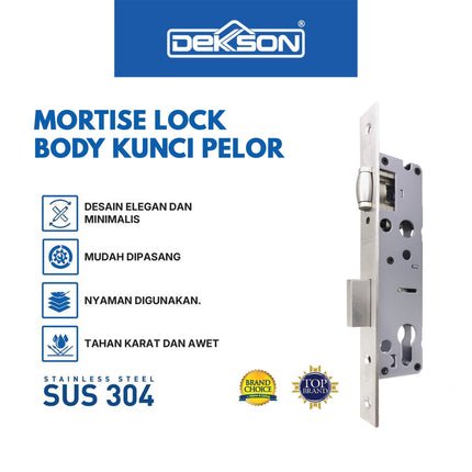 Mortise Lock Dekson Dekkson MTS RL DL 84030 SSS  Body Kunci Pelor