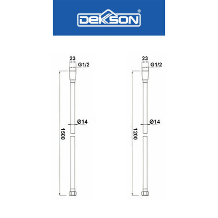 MULTI FUNCTION HOSE DEKKSON MFH 003-1200 DAN 1500 Diamond Water Hose Shower Kamar Mandi 120&150CM