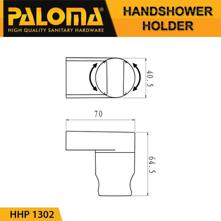 PALOMA HHP 1302 Shower Holder Gantungan Hanger Dudukan Hand Handshower