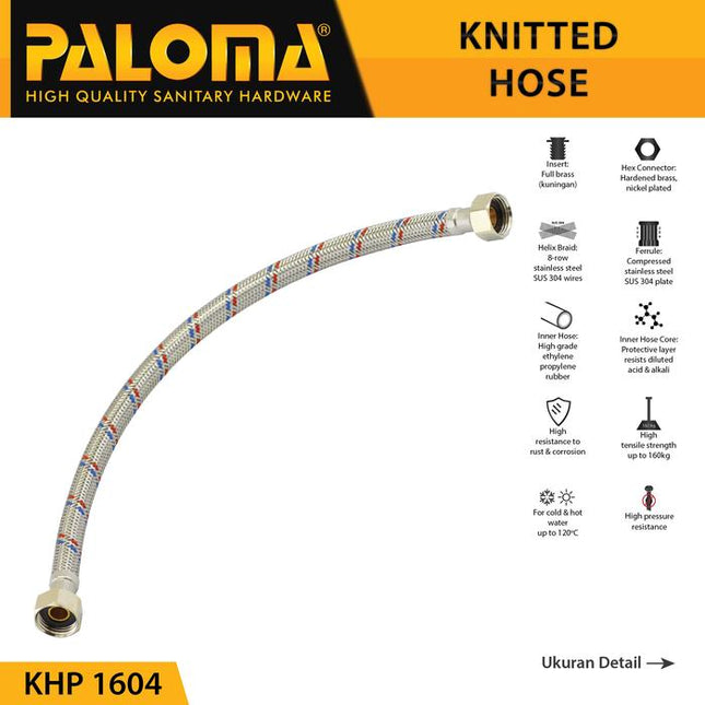 PALOMA KHP 1605 / KHP 1604 / KHP 1603 / Flexible Hose Anyam Selang Kran Wastafel Toilet Keran