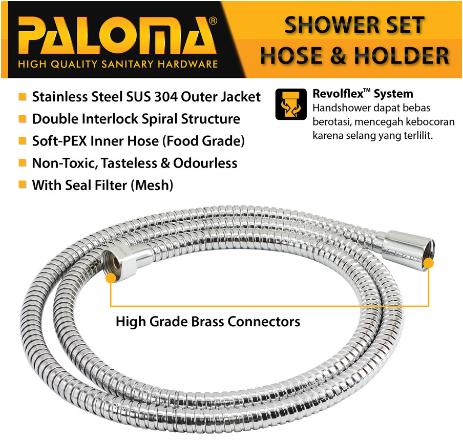 PALOMA SSP 1106 Shower Set Tiang Handshower Mandi Hand Head Kepala