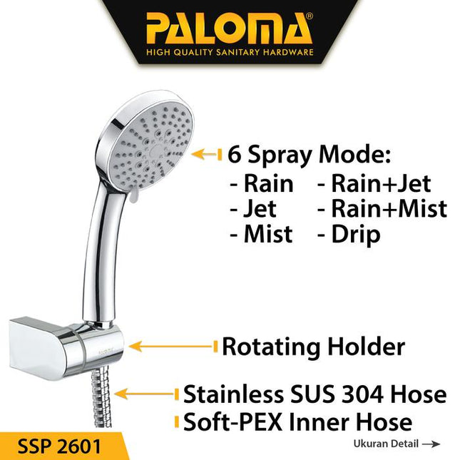 PALOMA SSP 2601 Shower Set Paket Handshower Mandi Hand Shower Head Shower