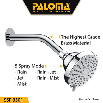 PALOMA Shower Set Wall Tanam Mandi Head Kepala Tembok Paket SSP 3101 SSP 3301 SSP 3501