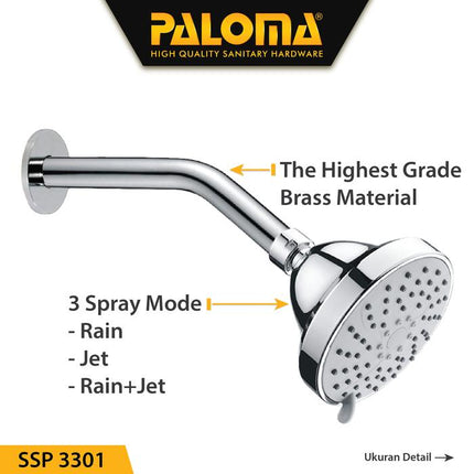 PALOMA Shower Set Wall Tanam Mandi Head Kepala Tembok Paket SSP 3101 SSP 3301 SSP 3501