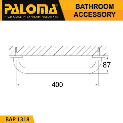 PALOMA BAP 1318 Pegangan Kamar Mandi Handle Bathtub Tub Toilet 40CM