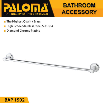 SINGLE TOWEL BAR 700MM PALOMA BAP 1502 Rak Handuk Baju Gantungan Hanger Dinding Kamar Mandi