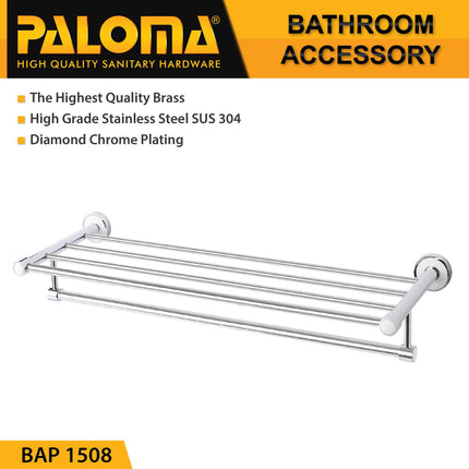 Towel Shelf PALOMA BAP 1508 Rak Handuk Baju Gantungan Hanger Dinding Kamar Mandi