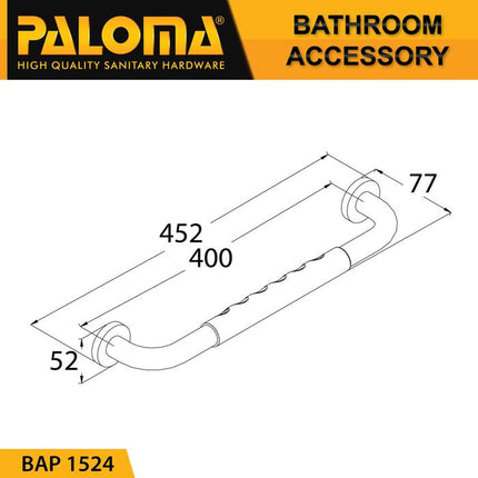 PALOMA BAP 1524 Pegangan Kamar Mandi Handle Bathtub Tub Toilet 40CM