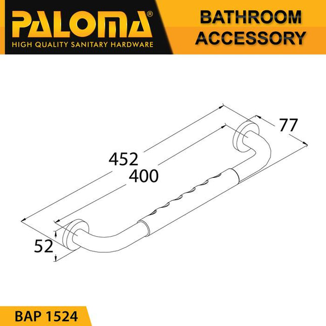 PALOMA BAP 1524 Pegangan Kamar Mandi Handle Bathtub Tub Toilet 40CM