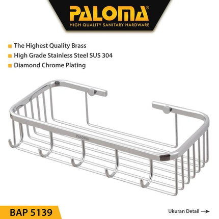 PALOMA BAP 5139 Rak Tempat Sabun Shampoo Dinding Toilet Kamar Mandi