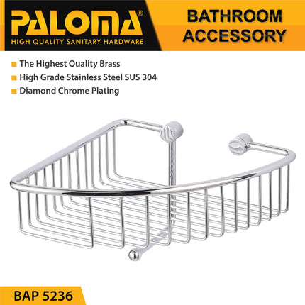 PALOMA BAP 5236 Rak Sudut Tempat Sabun Dinding Toilet Kamar Mandi