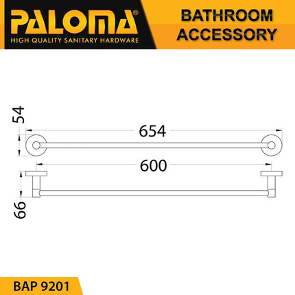 PALOMA BAP 9201 Rak Handuk Baju Gantungan Hanger Dinding Kamar Mandi