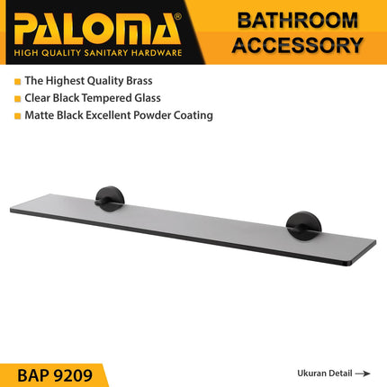 PALOMA BAP 9209 Rak Kaca Tempat Sabun Glass Shelf Dinding Kamar Mandi