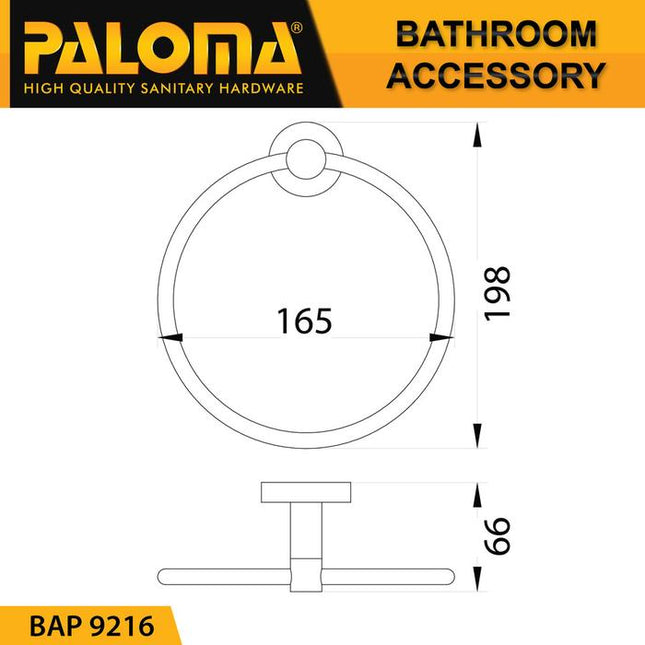 PALOMA BAP 9216 Gantungan Handuk Kain Lap Tangan Hand Towel Ring Mandi