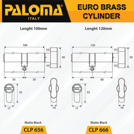 PALOMA Cylinder Kunci Pintu Silinder Knob Anak Computer Key KC-CK CLP 6