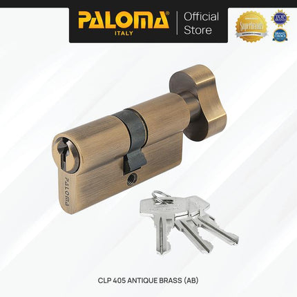 Cylinder Kunci PALOMA CLP 403 CLP 404 CLP 405 CLP 406 CLP 407 Gold Emas Grey Abu Antique Antik Black Hitam Gunmetal Gun Metal Pintu Silinder Knob Anak Standard Key KC-SK Brass Kuningan