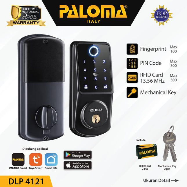 PALOMA DLP 4121 Digital Lock Smart Home Door Kunci Pintu Deadbolt WiFi