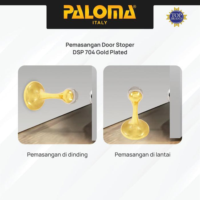 PALOMA Door Stopper Magnet Penahan Pintu Magnetic Door Stop Stoper Dinding Tembok Wall Pengganjal Ganjalan Pintu Rumah Zamak Gold Emas Satin Silver Antique Antik DSP 704 DSP 705 DSP 707