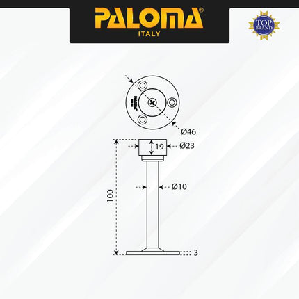 PALOMA Door Stopper Penahan Pintu Dinding Karet Door Stop Stoper Wall Rubber Pengganjal Ganjalan Pintu Rumah Stainless Steel SUS 304 SUS304 Satin Silver Black Hitam DSP 221 DSP 222