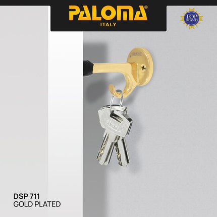 PALOMA Door Stopper Penahan Pintu Dinding Tembok Door Stop Stoper Kait Hook Wall Pengganjal Ganjalan Pintu Rumah Karet Rubber Zamak Gold Emas Satin Silver DSP 711 DSP 712