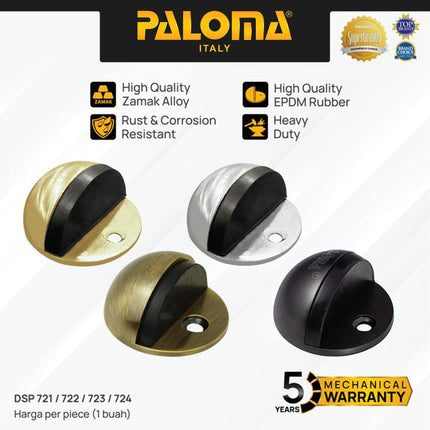 PALOMA Door Stopper Penahan Pintu Lantai Door Stop Stoper Floor Pengganjal Ganjalan Pintu Rumah Zamak Satin Silver Black Hitam Gold Emas Antique Antik DSP 721 DSP 722 DSP 723 DSP 724