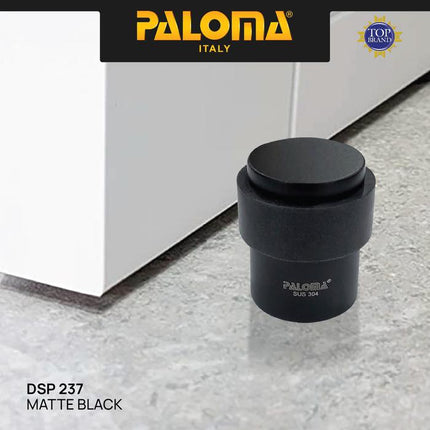 PALOMA Door Stopper Penahan Pintu Lantai Karet Door Stop Stoper Floor Rubber Pengganjal Ganjalan Pintu Rumah Stainless Steel SUS 304 SUS304 Satin Silver Black Hitam DSP 233 DSP 237