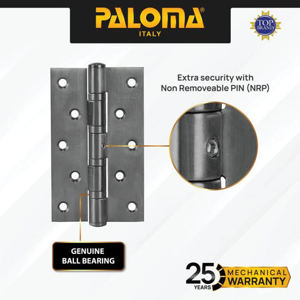 PALOMA Engsel Pintu Jendela Hinge Kupu Butt Plat Kayu Aluminium PVC Hinges Door Window Stainless Steel SUS 304 SUS304 Ball Bearing 2BB 4BB NRP 3" 4" 5" 6" 3 4 5 6 Inch Gunmetal Gun Metal Grey Abu BHP 251 252 253 254 255