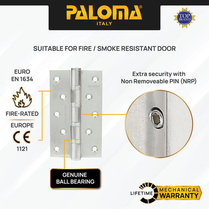 Engsel Pintu Jendela Hinge Kupu PALOMA BHP 111 112 113 114 Satin Butt Plat Kayu Aluminium PVC Hinges Door Window Stainless Steel SUS 316 SUS316 Ball Bearing 2BB 4BB 5BB NRP 3" 4" 5" 6" 3 4 5 6 Inch