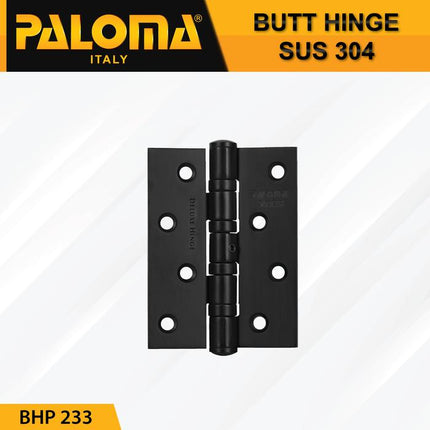 PALOMA Engsel Pintu Jendela Kupu Plat Butt Hinge Black Hitam BHP 23