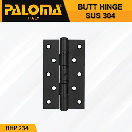 PALOMA Engsel Pintu Jendela Kupu Plat Butt Hinge Black Hitam BHP 23