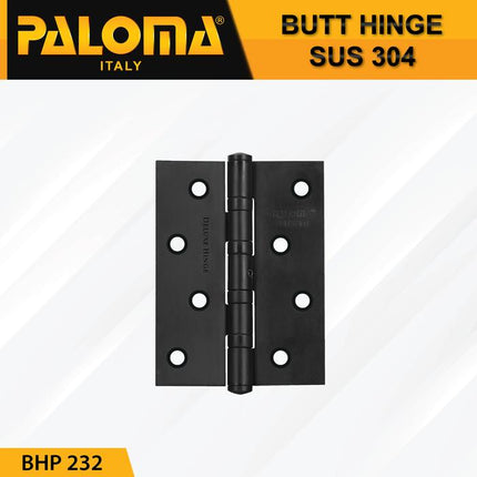 PALOMA Engsel Pintu Jendela Kupu Plat Butt Hinge Black Hitam BHP 23