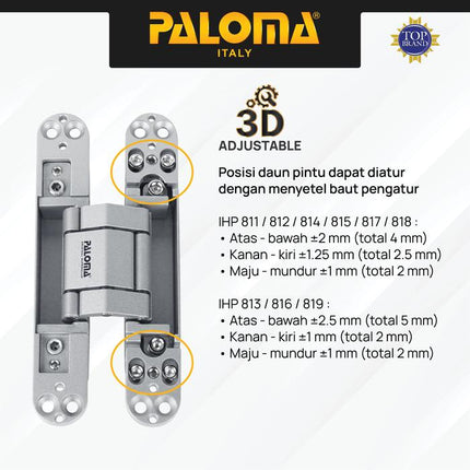 PALOMA Engsel Tanam Invisible Concealed Hinge Pintu Jendela IHP 81