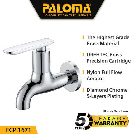 PALOMA FCP 1671 Keran Taman Bak Mandi Cuci Dinding Tembok Kran Air