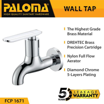 PALOMA FCP 1671 Keran Taman Bak Mandi Cuci Dinding Tembok Kran Air