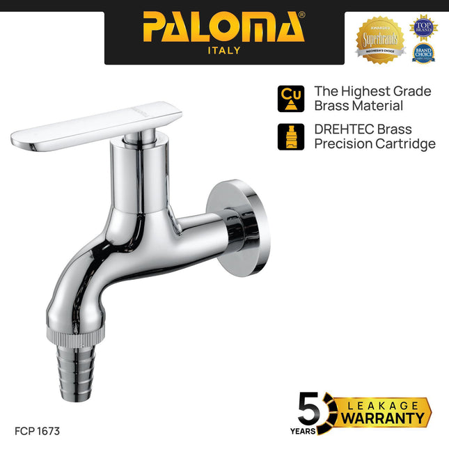 PALOMA FCP 1673 Keran Taman Keran Mesin Cuci Keran Selang Keran Taman Wall Dinding Tembok Kran Air Brass Kuningan Chrome Krom