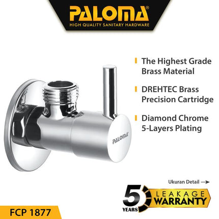 PALOMA FCP 1877 Keran Stop Toilet WC Jet Shower Valve Tembok Kran Air