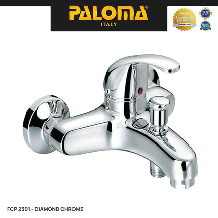 PALOMA FCP 2301 Keran Mixer Keran Bathtub Keran Shower Mandi Cold Hot Mix Panas Dingin Keran Air Elegant Durable Brass Kuningan Chrome Krom