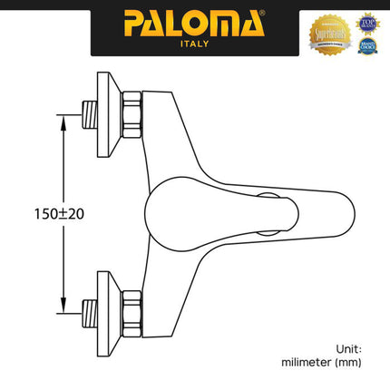 PALOMA FCP 2301 Keran Mixer Keran Bathtub Keran Shower Mandi Cold Hot Mix Panas Dingin Keran Air Elegant Durable Brass Kuningan Chrome Krom