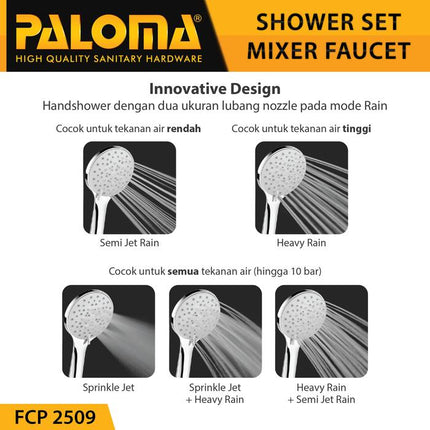 PALOMA FCP 2509 Shower Tiang Set Column Mandi Keran Kran Panas Dingin Air