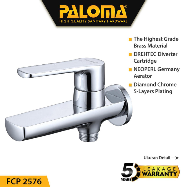 PALOMA FCP 2576 Keran Cabang Shower Bak Mandi Double Tembok Kran Air
