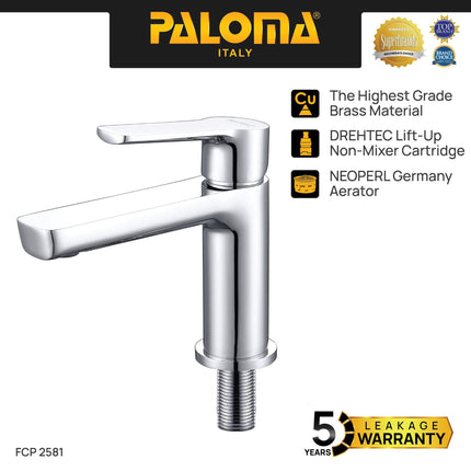 PALOMA FCP 2581 Keran Wastafel Kran Kithen Dapur Keran Cuci Piring Kran Air Sink Mixer Panas Dingin Cold Hot Brass Kuningan Diamond Chrome Krom