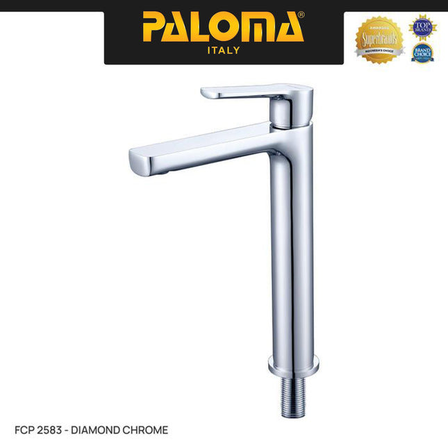 PALOMA FCP 2583 Keran Wastafel Tinggi Bambu Keran Tanam Keran Cuci Tangan Keran Kamar Mandi Brass Kuningan Chrome Krom