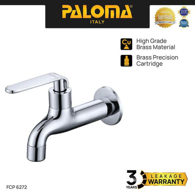 PALOMA FCP 6272 Keran Taman Keran Bak Mandi Keran Cuci Keran Wall Dinding Tembok Kran Air Brass Kuningan Chrome Krom