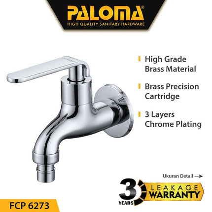 PALOMA FCP 6273 Keran Taman Selang Dinding Tembok Kran Air Brass Kuningan