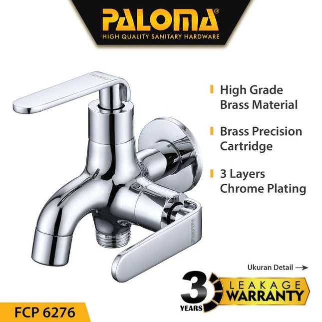 PALOMA FCP 6276 Keran Cabang Shower Bak Mandi Double Tembok Kran Air