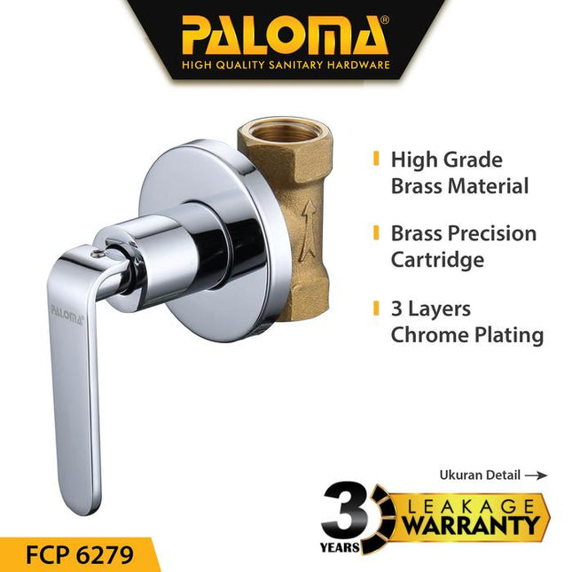 PALOMA FCP 6279 Keran Stop Valve Tanam Shower Mandi Tembok Kran Air