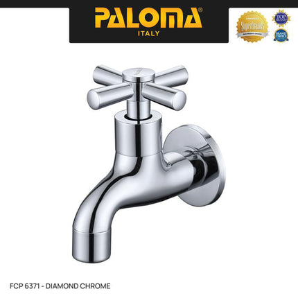 PALOMA FCP 6371 Keran Taman Keran Bak Mandi Keran Cuci Keran Wall Dinding Tembok Kran Air Brass Kuningan Chrome Krom